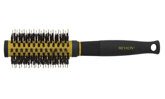 Revlon Ionic Ceramic Curls & Flips Small Round Barrel Blow Dry Hair Brush Nano Anti Bacterial Technology